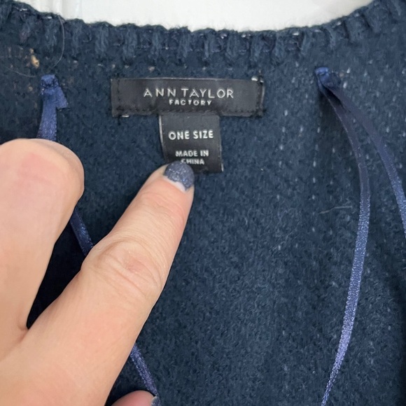 Ann Taylor Factory Plaid Poncho in Mustard and Black - Picture 4 of 10